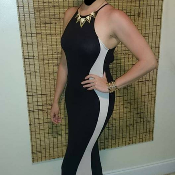 Windsor, illusion maxi dress (M) - Picture 1 of 5